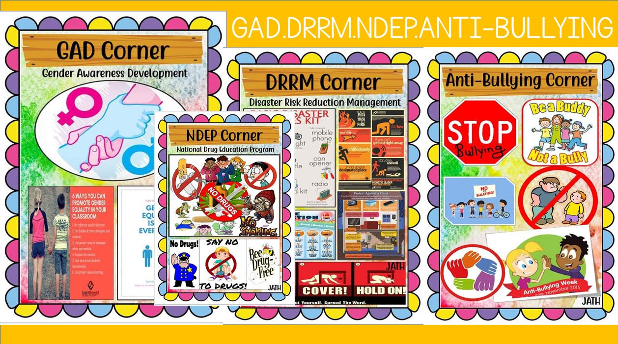 GAD.DRRM.ANTIBULLYING.NDEP Posters The Teachers Craft PH