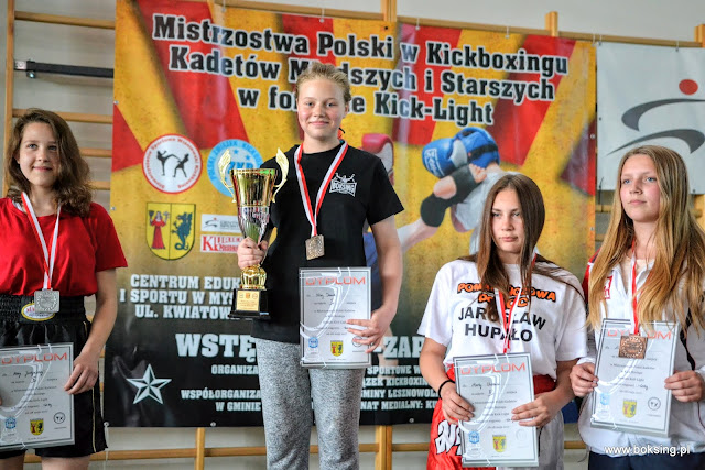 sport, szkoła, gimnazjum, podstawówka, kadet, starszy, młodszy, kickboxing, kick light, Mysiadło, Mistrzostwa Polski, PZKB, sportowa Zielona Góra, Nina Dawid, Klaudia Mazur, Karol Piekuta, Sławomir Malik 