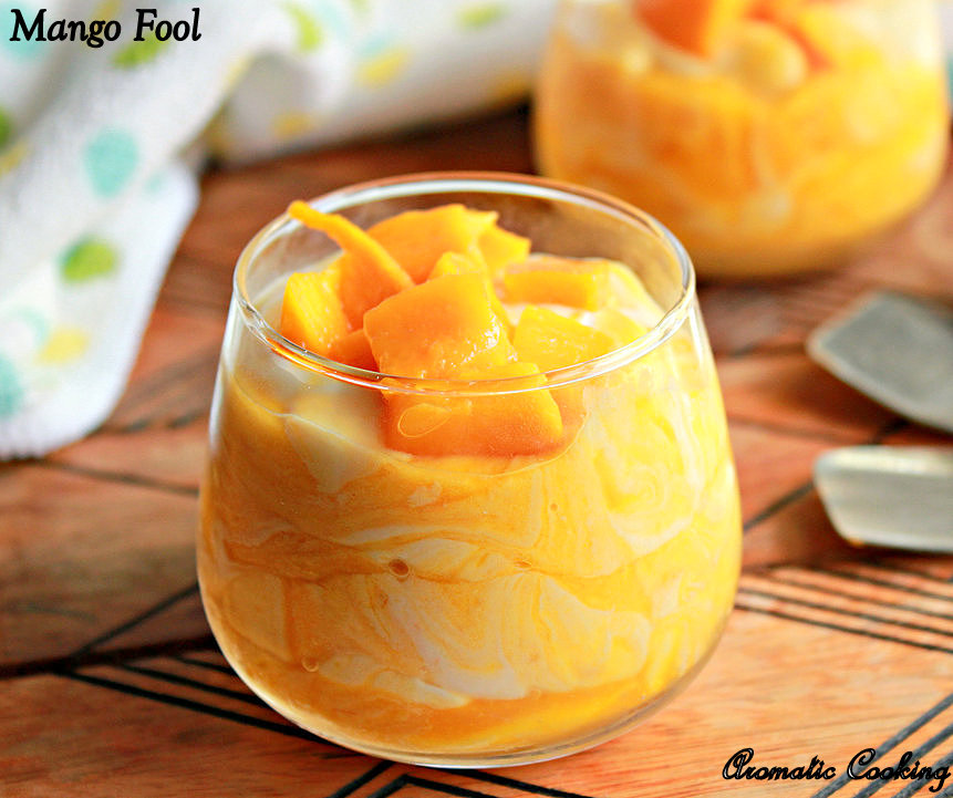 Aromatic Cooking Mango Fool, Mango With Whipped Cream
