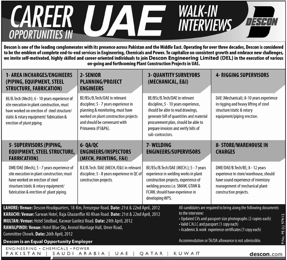 CAREER OPPORTUNITIES IN UAE - PK Jobs Opportunities