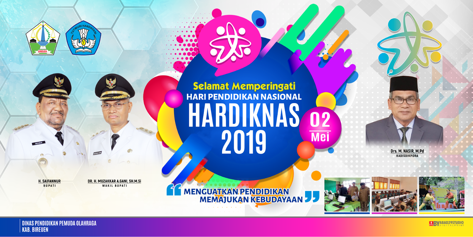 Billboard Hardiknas 2019 Dan Hari Guru Nasional Hut Pgri Abad29studio