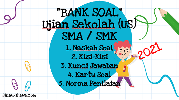 Bank Soal Ujian Sekolah (US) SMK/SMA Tahun 2021  SinauThewe.com