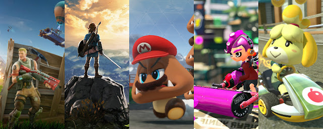 Nintendo divulga lista dos mais jogados no Switch em 2018 na Europa