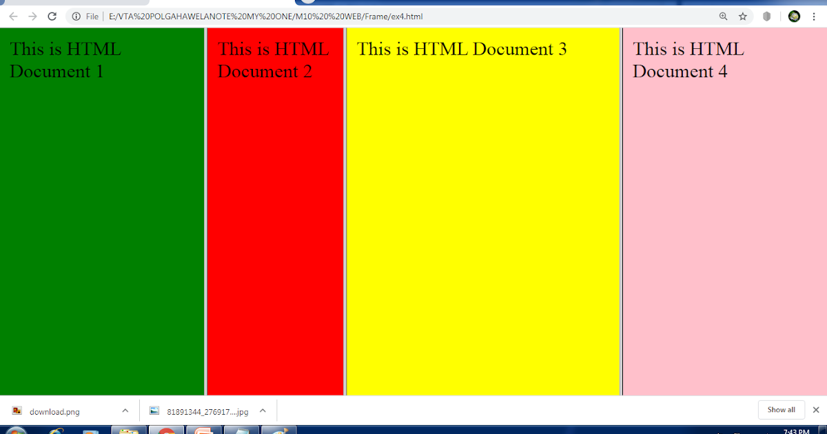 Learn HTML with wishmi Frame Set EX4