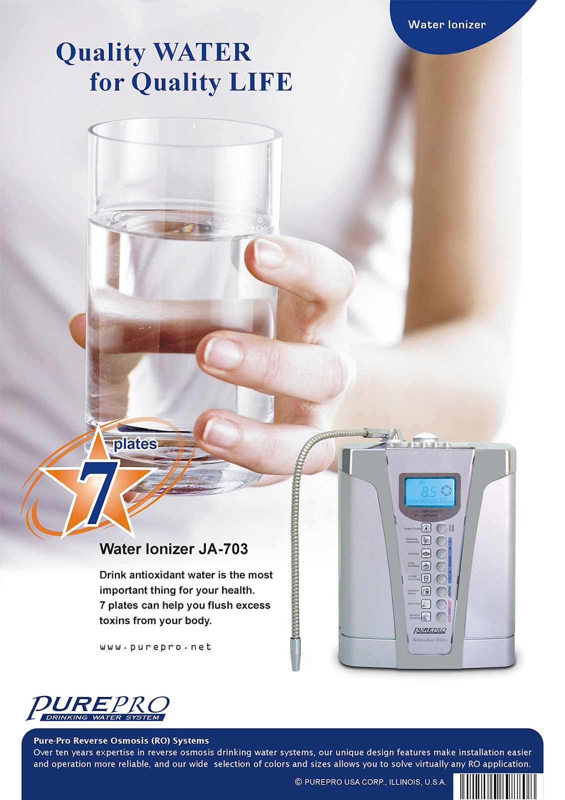 PurePro USA Water Ionizer JA-703