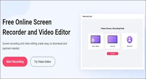 تسجيل الشاشة فيديو وصوت بدون برامج اونلاين عبر موقع RecordCast  - عالم المعلومات