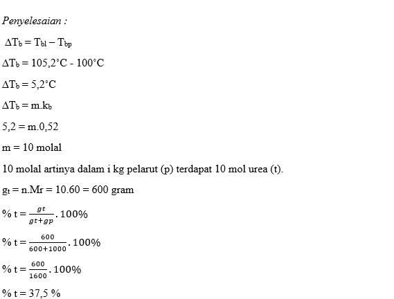 Kumpulan Materi Sma Contoh Soal Kimia Bab Sifat Koligatif Larutan Dengan Pembahasan Terbaru 2015
