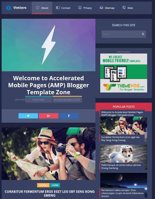 Vletters AMP Template For Blogger Vletters AMP Template For Blogger