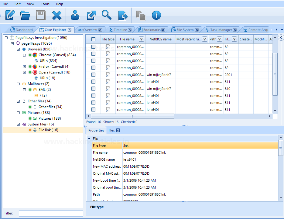 Forensic Investigation of Pagefile.sys