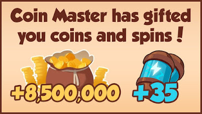 Coin Master Free 8 Million Coins + 35 Spins