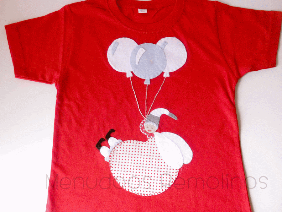 Camiseta duende 3 globos