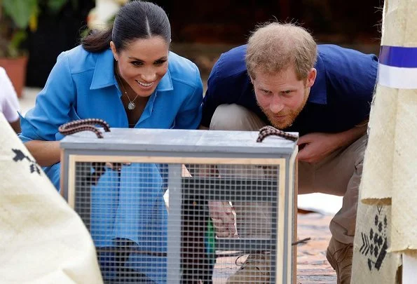 Meghan Markle wore Veronica Beard Sky Blue Cara dress