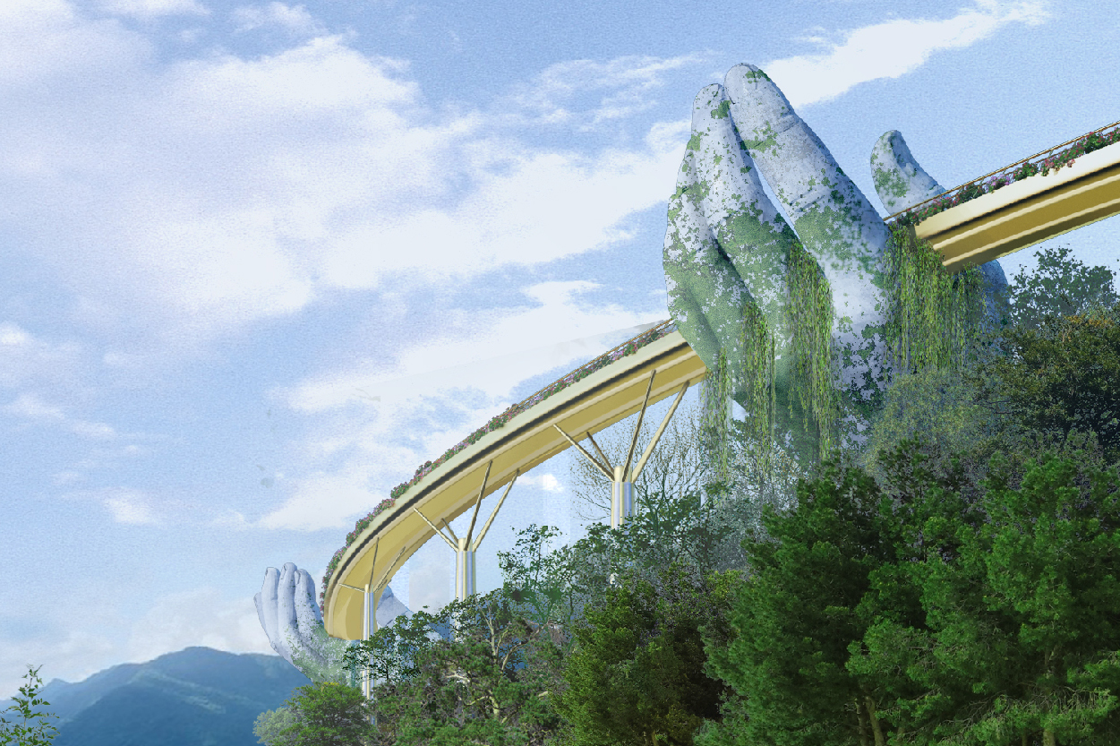 Мост на ладонях во вьетнаме Мост на ладонях во вьетнаме