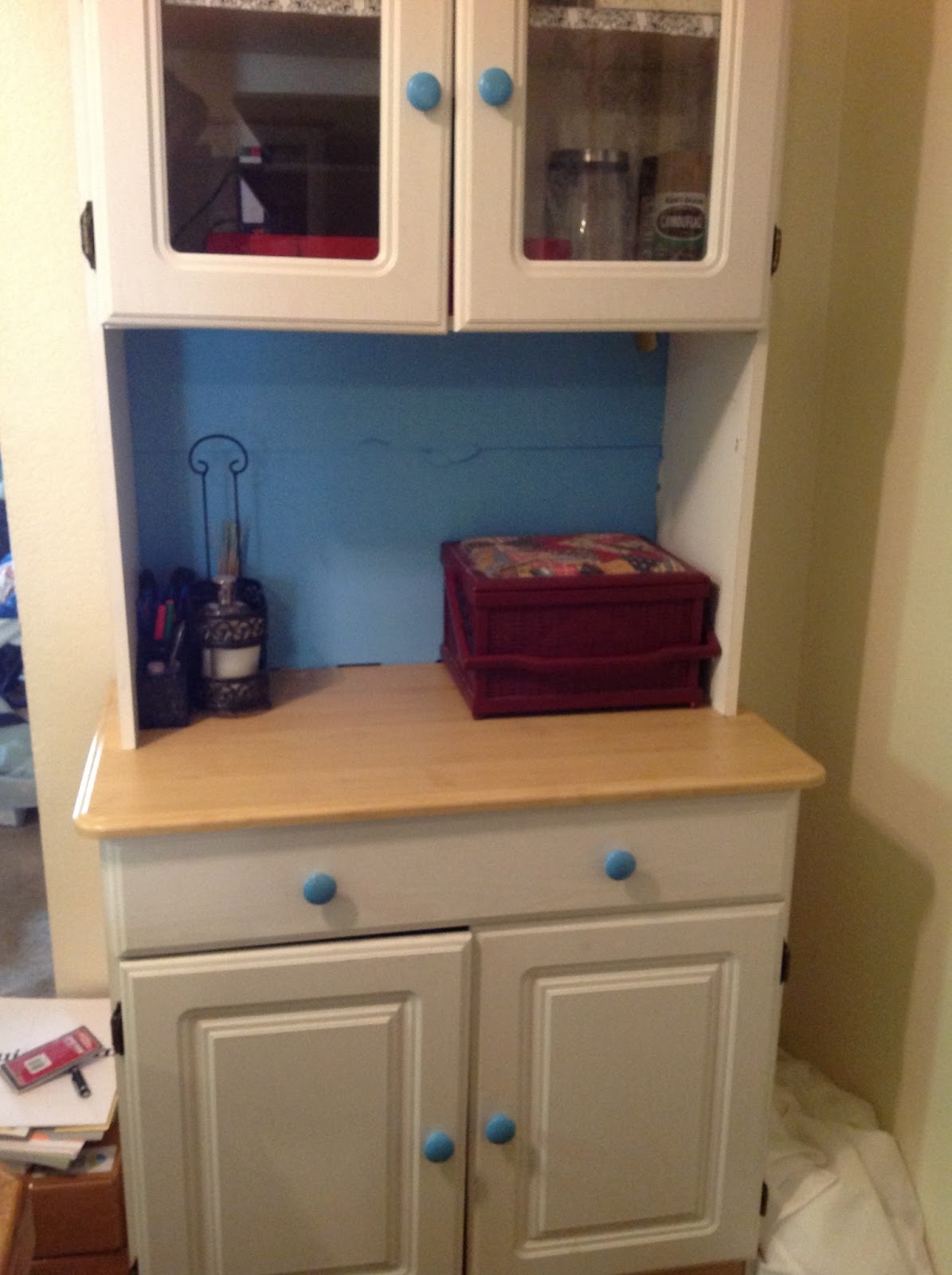 Crafty Lady Repurposing China Hutch