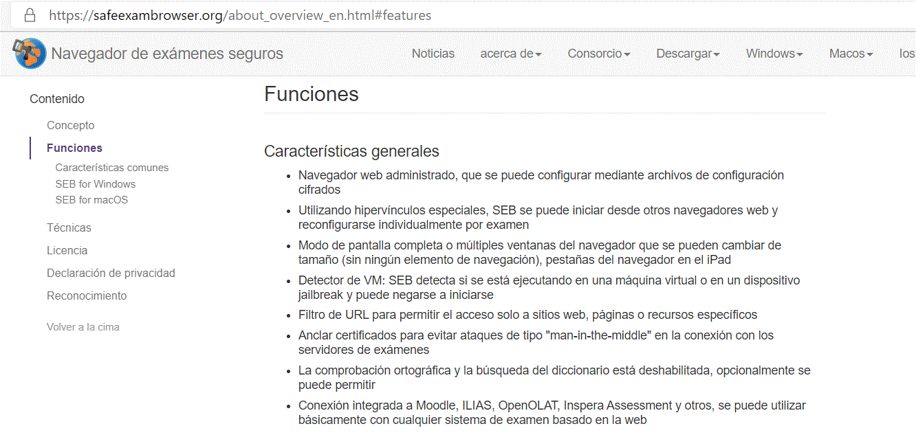 UCEDTIC Moodle Safe Exam Browser Navegador de examen seguro