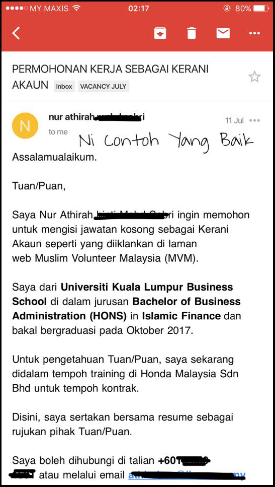 Pencari Kerja Perlu Elakkan Mengirim Email Begini (Comfirm 