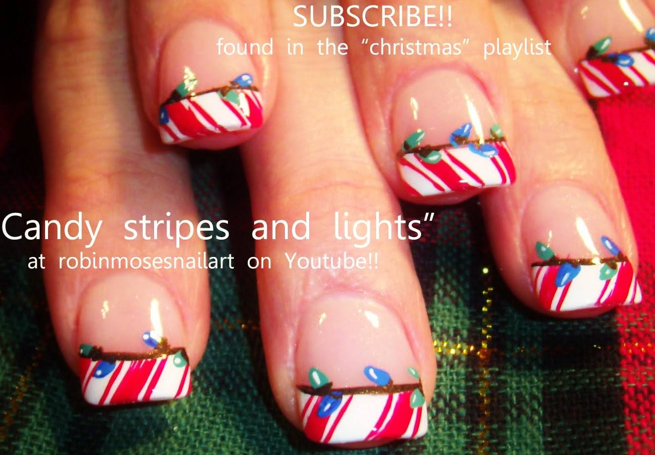 4. Christmas Candy Cane Nail Art on Pinterest - wide 8