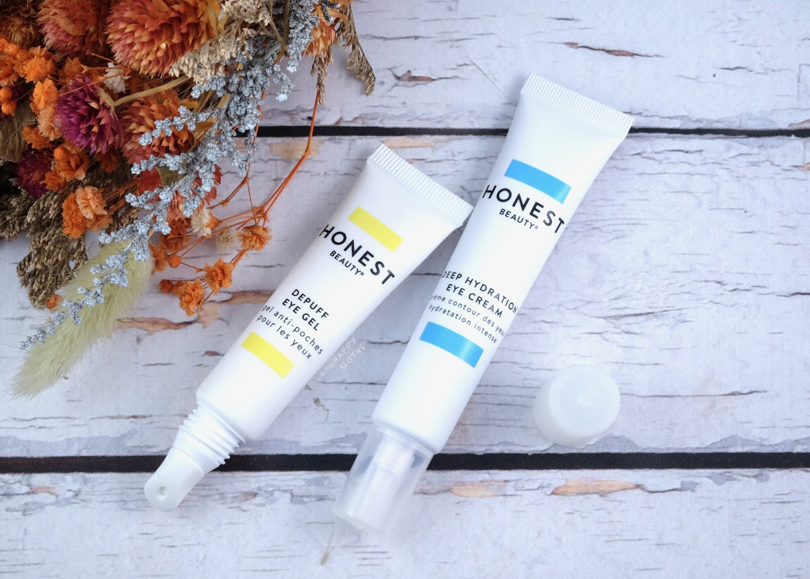 Honest Beauty Deep Hydration Eye Cream & Depuff Eye Gel Review The Happy Sloths Beauty
