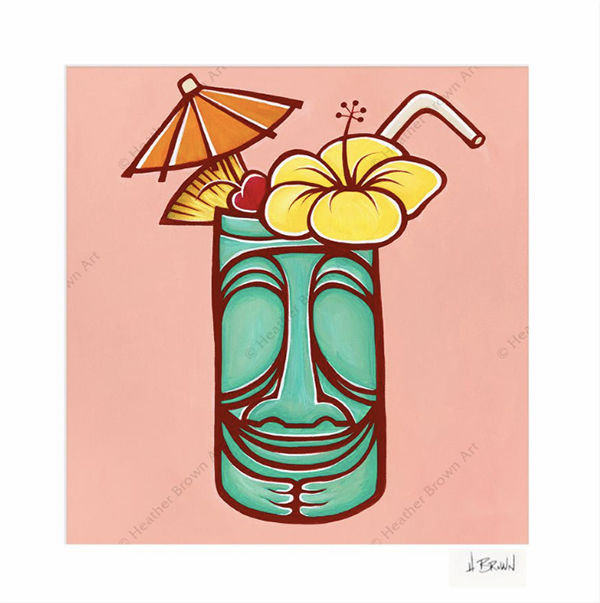 modern surf art heather brown tiki surfing art heather brown trader Vics
