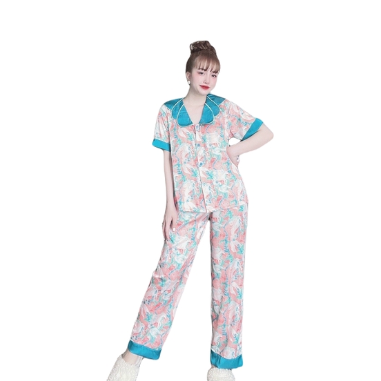 SET ĐỒ MẶC NHÀ THIẾT KẾ CỔ QUẠT HÀNG LỤA LATIN CHUẨN CAO CẤP FREESIZE 40-60KG