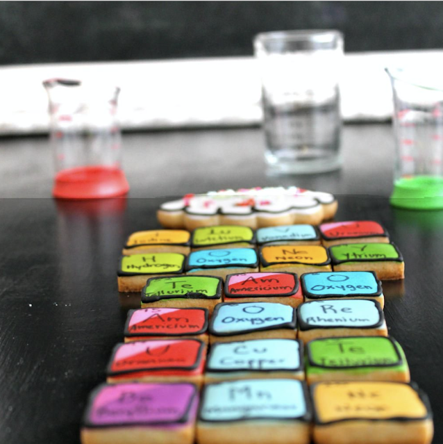 periodic table, periodic table cookies, back to school cookies for high school kids, decorated cookies for High school, best decorated cookies,