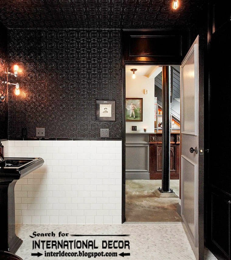 tips to creating retro interior design style, black and white bathroom retro style