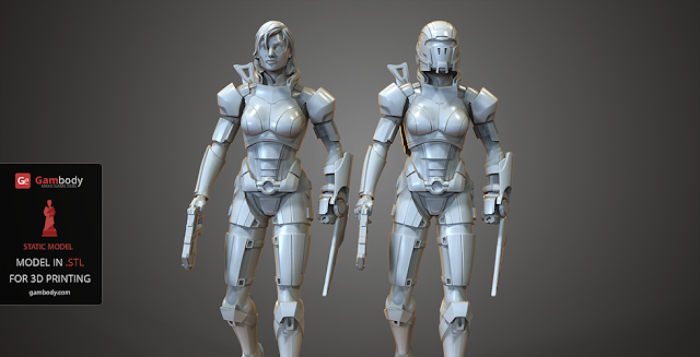 Mass Effect Female Shepard 3d Models By Lambert Designer