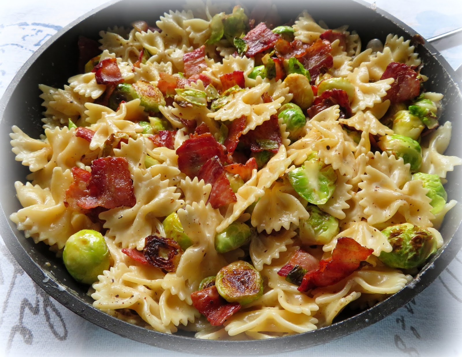 Bow Tie Pasta with Sprouts & Bacon The English Kitchen