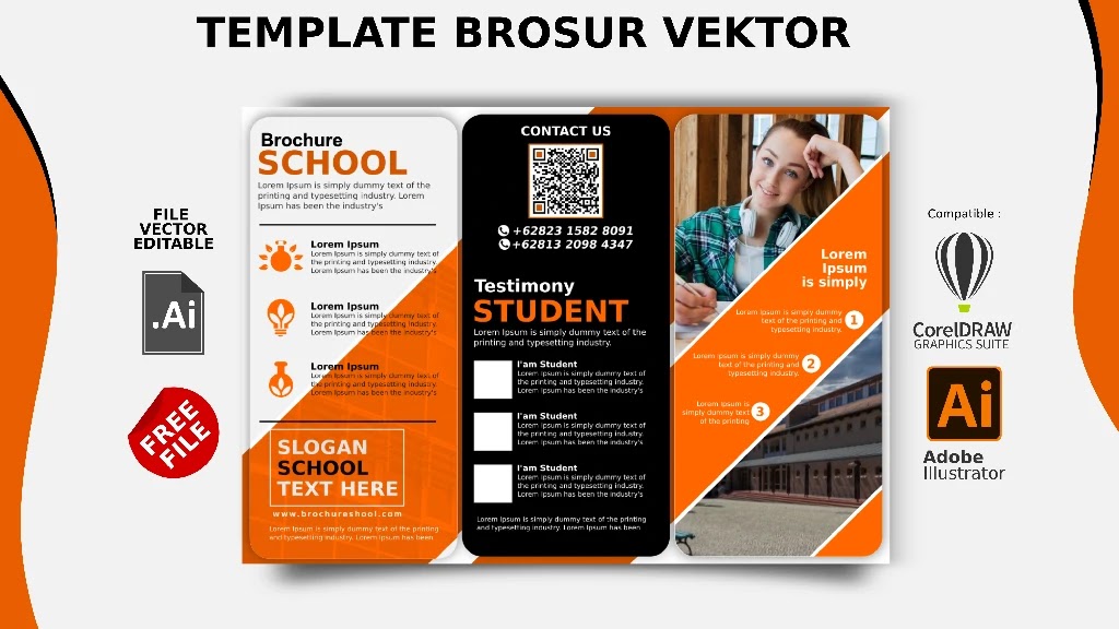 Download Brosur Contoh Brosur PPDB 3 Lipat Compatible
