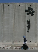 Banksy artwork on walls in Israel