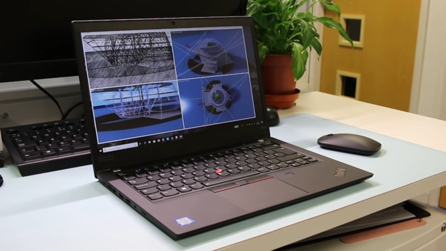 Lenovo ThinkPad T490. It has an Intel Core i7 CPU and Dedicated NVIDIA MX250 2GB GPU to run the high-graphics software of chemical engineering in parallel.