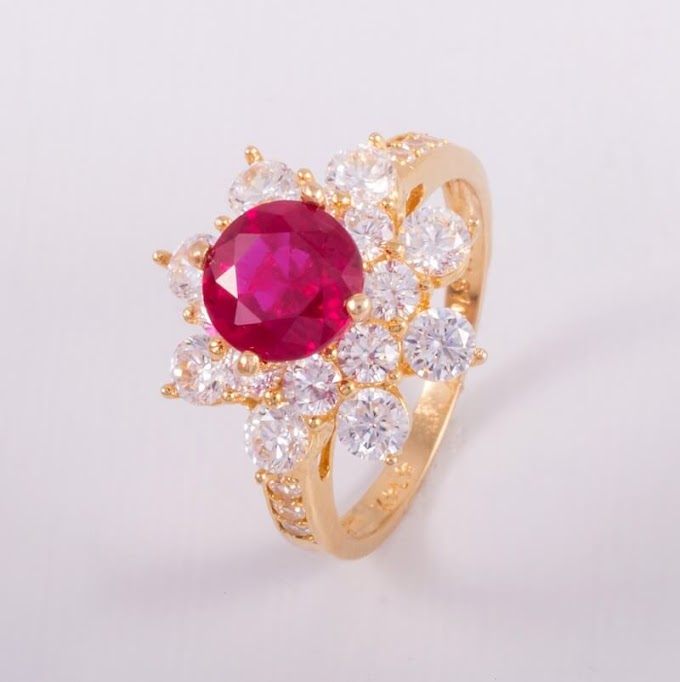 Nhẫn vàng ruby nữ kết kim hình hoa N171006054