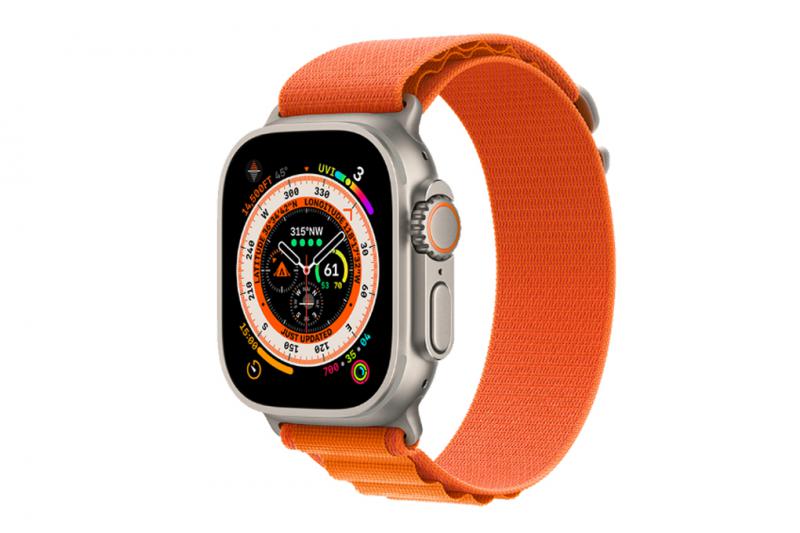 Đồng hồ Apple Watch Ultra 49mm Orange Alpine Loop – Viền Titanium, dây vải – Small MNHH3VN/A – Hàng chính hãng