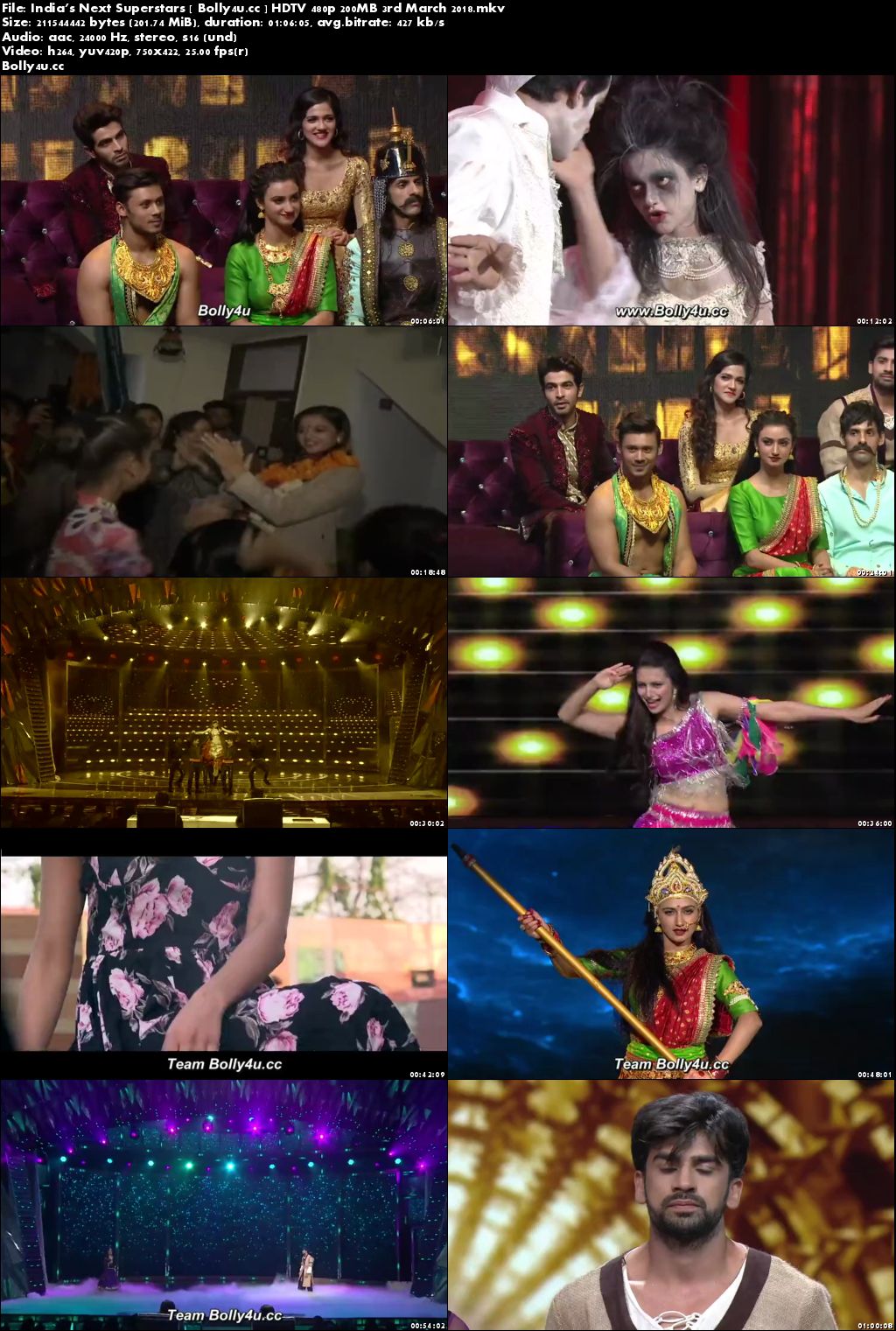 Indias Next Superstars HDTV 480p 200MB 03 March 2018 Download