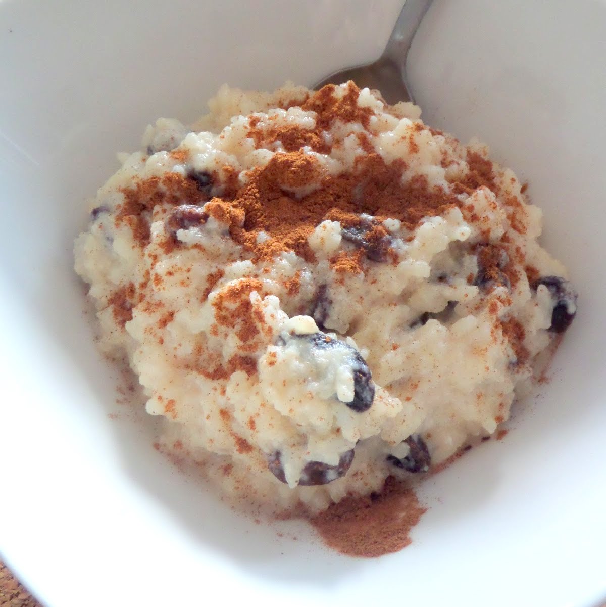 Leftover Rice Pudding:  A creamy pudding made with leftover rice, milk, sugar, and raisins.