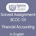 BCOC - 131 Free Solved Assignment for B.COM IGNOU