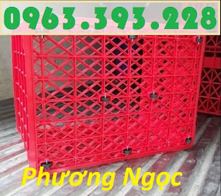 Sóng nhựa hở 8 bánh xe, sọt nhựa rỗng HS022, sọt rỗng công nghiệp 8 bánh 8bx2