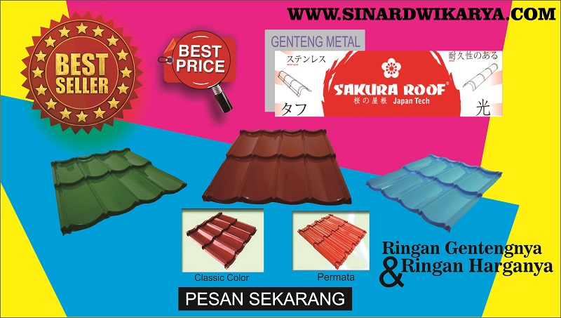 HARGA GENTENG METAL SAKURA ROOF TERBARU 2018