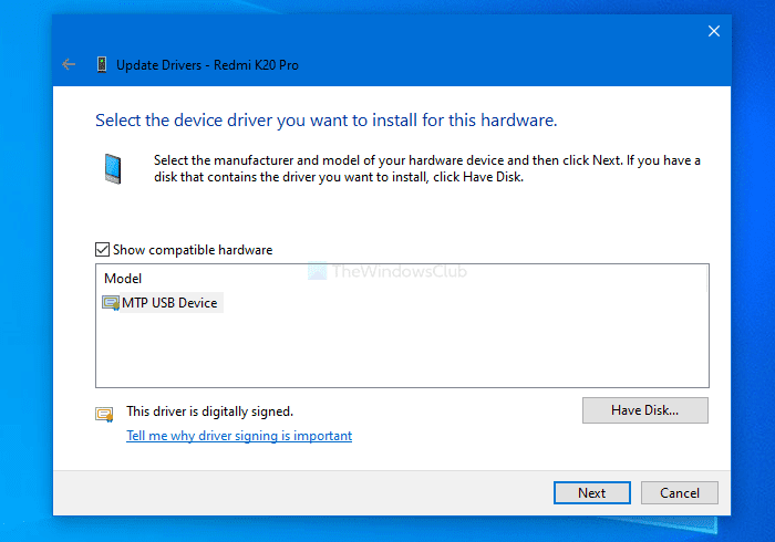 Windows 10은 Android 전화를 인식하지 못합니다.