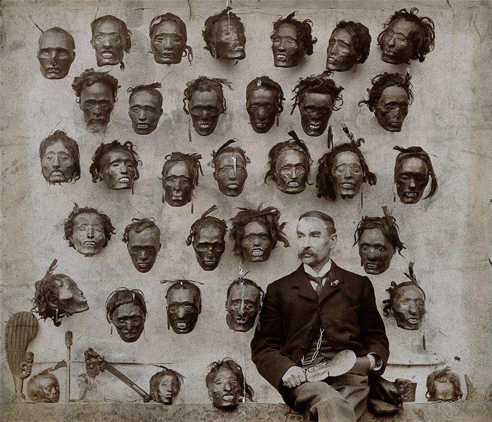 Major General Horatio Gordon Robley With His Collection Of Tattooed