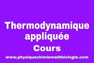 Cours de Thermodynamique appliquée PDF