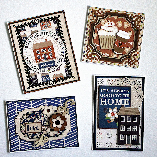 Blue And Brown Cards by Ulrika Wandler using Stay Awhile Collection