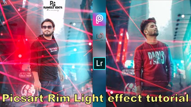 Picsart Rim{ LASER} Light effect tutorial - Picsart mobile Secret trick to create edge lighting --RAMEZZEDITZZ