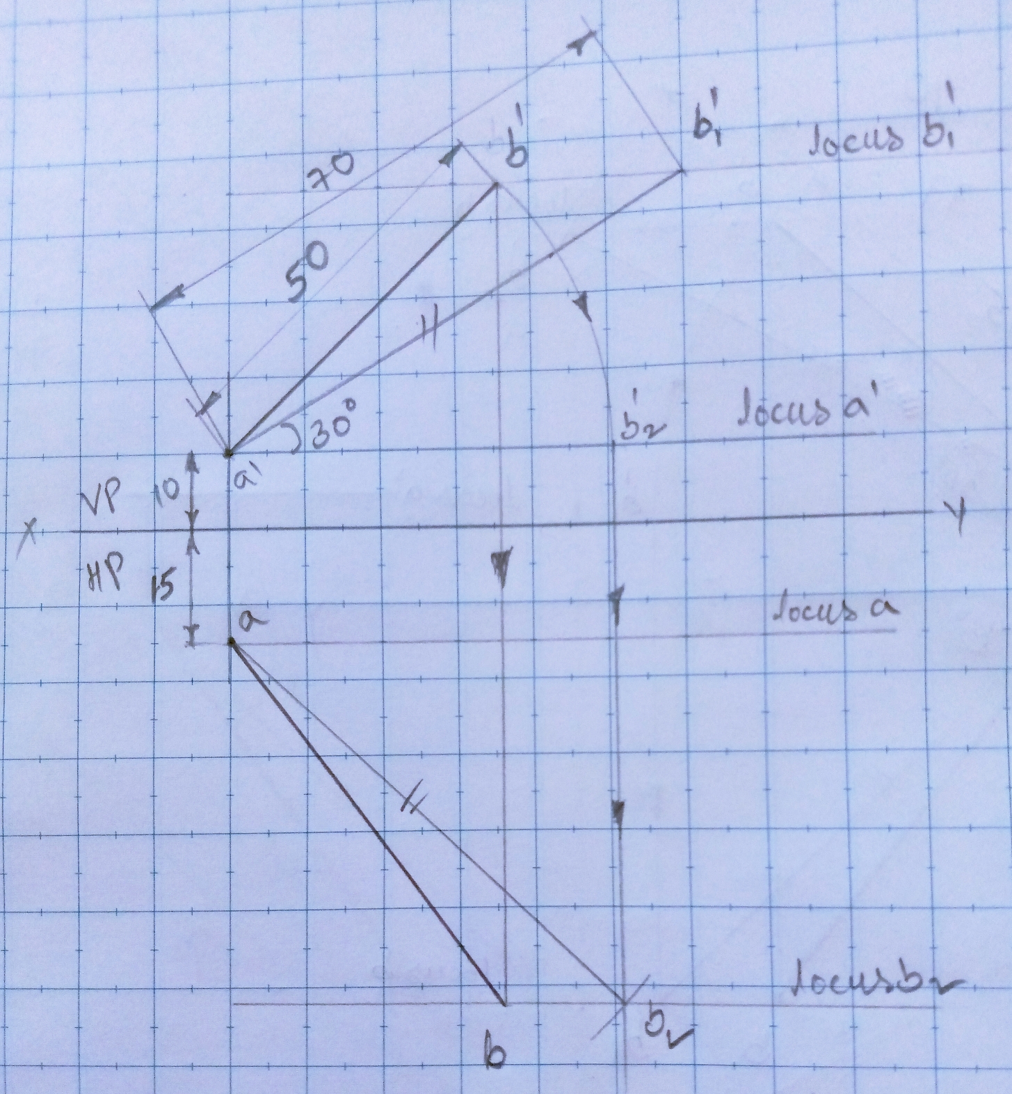 Projection Of Lines Problems With Solution Line Incline To Both HP