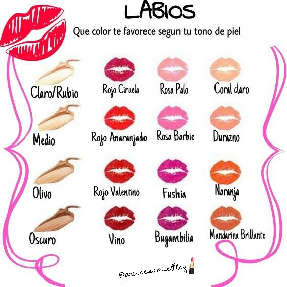 color de labial para piel media