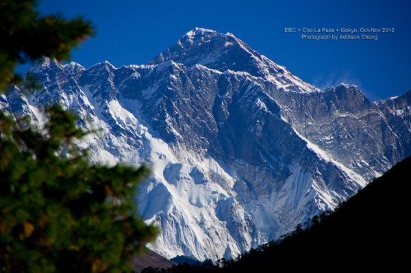 Mount Everest and viewed near by Namche Bazaar