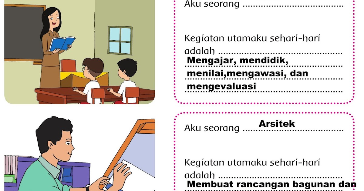 Aku dan cita citaku,Kunci Jawaban Buku siswa Tema 6 Kelas