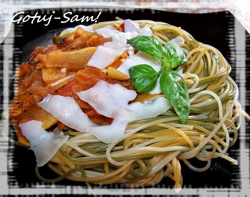 Gotuj-Sam !: Spaghetti tricolore i dyniowa ratatuja