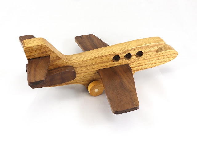 Handmade Wood Toy Airplane/Airliner from the Play Pal Series