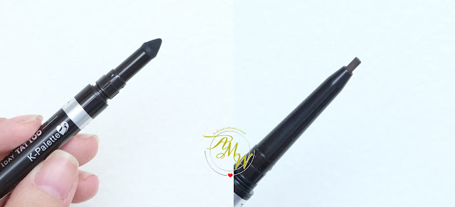 K-palette Real Lasting Eyepencil 24H review in shade Brown Black. a photo of K-palette Real Lasting Eyepencil 24H review in shade Brown Black.